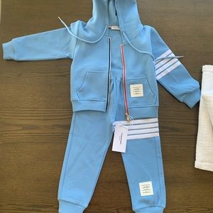 THOM BROWNE kids loopback Jersey set